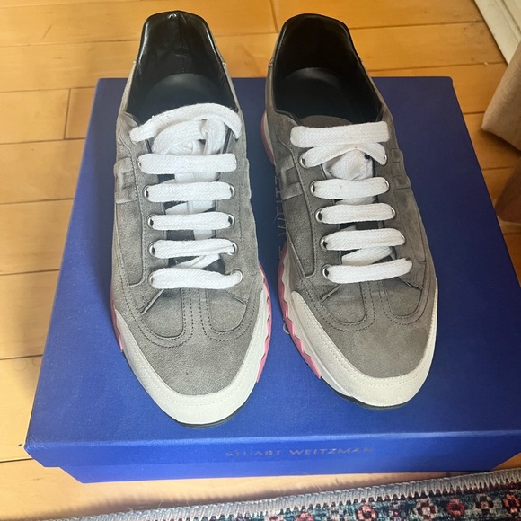Hermes Shoes - Hermes Trail Sneaker Grey Suede size 37.5